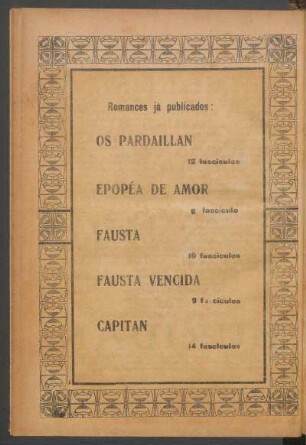 Romances já publicados