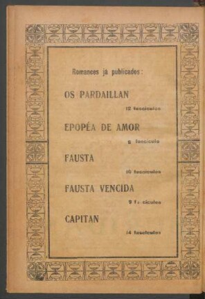 Romances já publicados
