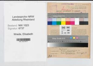 Entnazifizierung Elisabeth Wrede , geb. 27.06.1902 (Postinspektorin)