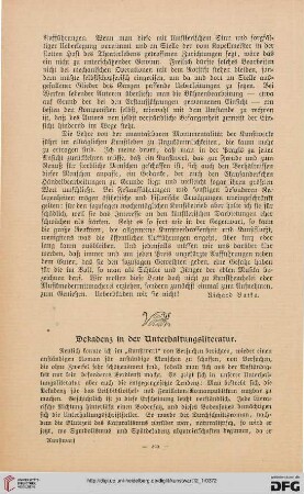 Dekadenz in der Unterhaltungsliteratur