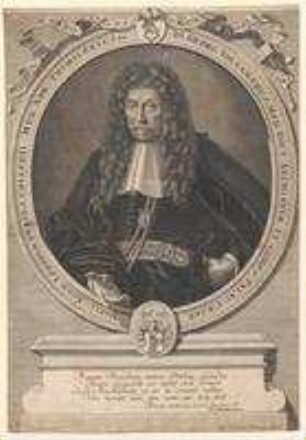 Dr. Med. Johann Volkamer, Leibarzt und Kaiserlicher Hof- Pfalzgraf, Präses der Leopoldina etc.; geb. 1616; gest. 1693