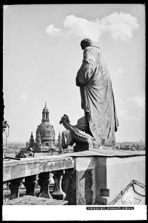 Dresden, Frauenkirche, Blick von der Katholischen Hofkirche