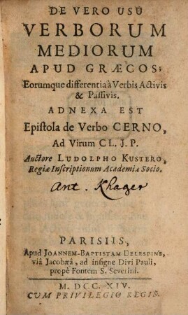 De vero usu verborum medicorum apud Graecos