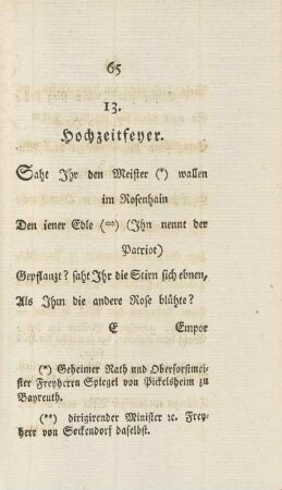 13. Hochzeitfeyer.