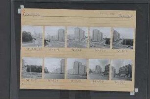 Straßenansichten. Berlin, Prenzlauer Berg, Platz am Königstor (1910 - 1975, wieder ab 1991)/Greifswalder Straße/Otto-Braun-Straße (ab 1995, bis 1966 Neue Königstraße,1966-1995 Hans-Beimler-Straße)/Friedenstraße