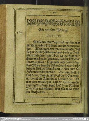 Die neundte Predigt
