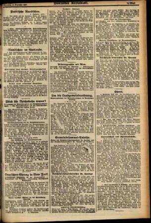 Dritte Ausgabe vom Samstag, den 03. Dezember 1927.