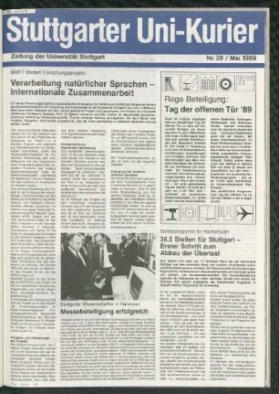 Heft Nr. 39 / Mai 1989