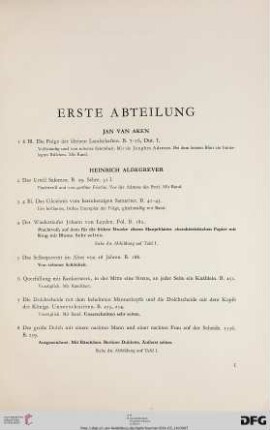 Alte Meister (Nr. 1-701)