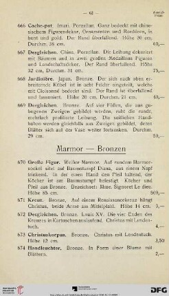 Marmor- Bronzen (Nr. 670-684)