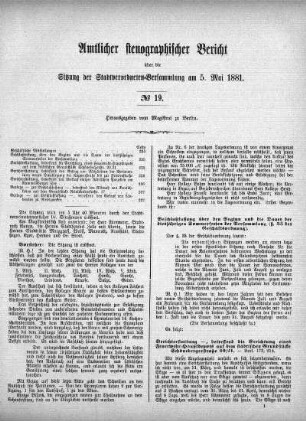 No. 19, 5. Mai 1881