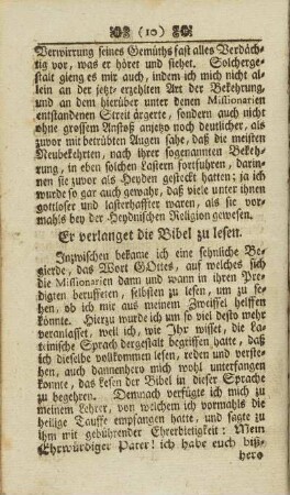 Er verlanget die Bibel zu lesen