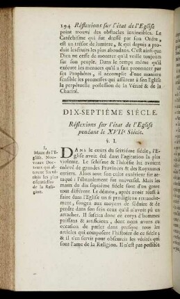 Dix-Septième Siècle.
