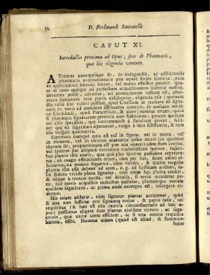 Caput XI. Introductio proxima ad Opus, sive de Pharmacis, que hic eligenda veniunt.