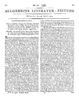 LeChevalier, J. B.: Voyage de la Troade, fait dans les années 1785 et 1786. 3. ed. T. 1-3. Nebst Kartenteil: Recueil des cartes, plans, vues et médailles. Paris: Dentu 1802