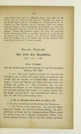Zweite Periode. Die Zeit der Republik. 509-30 v. Chr.