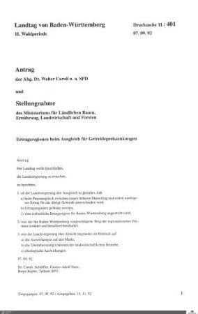 Drucksachen 401-600: Anträge, Anfragen, Gesetzentwürfe