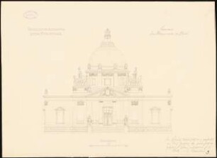Kaiserpavillon für eine Weltausstellung: Vorderansicht 1:100