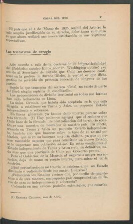 Las tentativas de arreglo