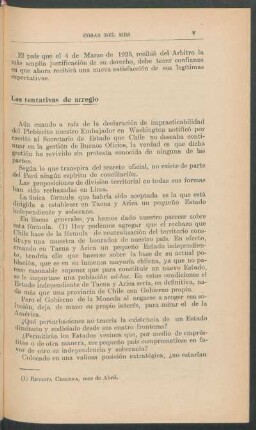 Las tentativas de arreglo