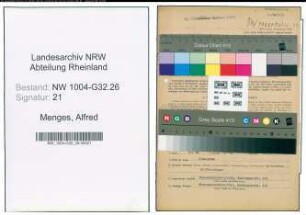 Entnazifizierung Alfred Menges , geb. 13.12.1918 (Kassenangestellter)