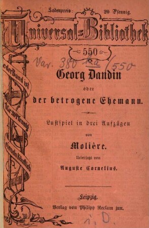 Georg Dandin oder der betrogene Ehemann