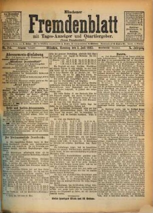 Münchener Fremdenblatt : mit Tagesanzeiger und Quartiergeber. 1887,7/9 = Jg. 10