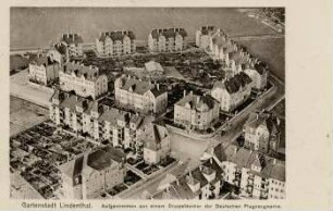 Gartenstadt Lindenthal: Aufgenommen aus einem Doppeldecker der Deutschen Flugzeugwerke