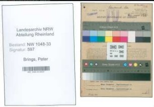 Entnazifizierung Peter Brings , geb. 06.02.1891 (Lehrer)