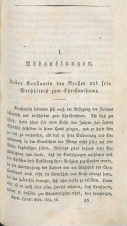 387-412 Ueber Konstantin den Großen und sein Verhältniß zum Christenthum
