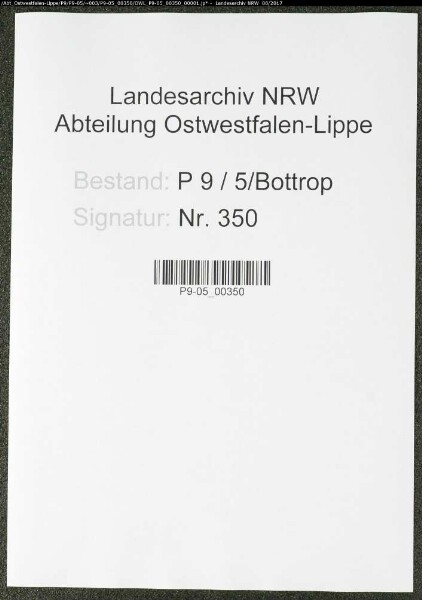 Sterberegister Standesamt Bottrop