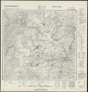 Meßtischblatt 5404, Preuß 3152 alt : Schleiden, 1938 : Schleiden. - Aufn. 1892, bericht. 1938, vorläuf. Ausg.; Nur für d. Dienstgebrauch!. - 1:25000. - [Berlin]: Reichsamt für Landesaufnahme, 1938. - 1 Kt.