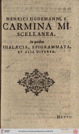 Carmina Miscellanea