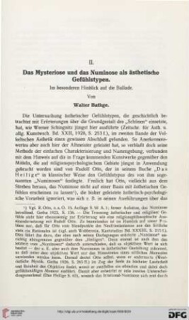 24: Das Mysteriose und das Numinose als ästhetische Gefühlstypen : im besonderen Hinblick auf die Ballade