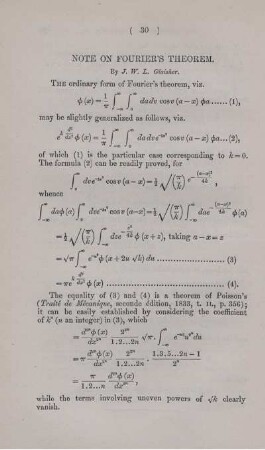 Note on Fourier's theorem.