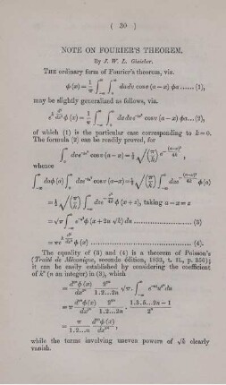 Note on Fourier's theorem.
