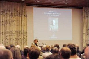 SLUB, Ausstellung "100 Jahre Bibliotheca Hertziana in Rom" : Vortrag zur Ausstellungseröffnung im Vortragssaal von Prof. Dr. Sybille Ebert-Schifferer, Direktorin der Bibliotheca Hertziana: Ernst Steinmann – Bücher machen, Bücher sammeln für die Kunstgeschichte