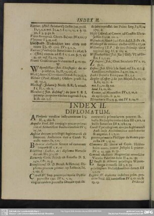 Index II. Diplomatum