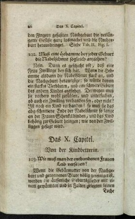 Das X. Capitel. Von der Kindbetterin.