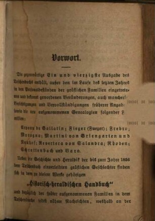 Gothaisches genealogisches Taschenbuch der gräflichen Häuser. 41, 41. 1868