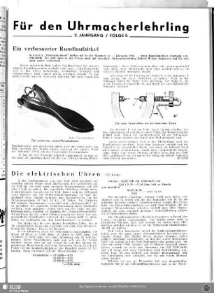 Die elektrischen Uhren (Schluß)