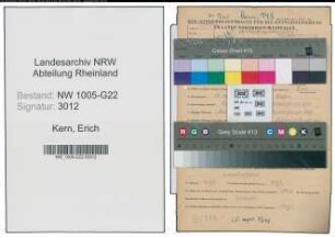 Entnazifizierung Erich Kern , geb. 16.12.1904 (Milchhaendler)