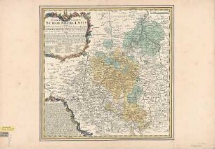 Karte der Schönburgischen Herrschaften, ca. 1:120 000, Kupferstich, 1760