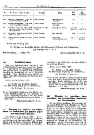 Übergang von Schülern und Schülerinnen der Grundschule zur höheren Schule nach dreijähriger Schulzeit : [Erziehung] ; [Für das Reich] ; [Amtliche Erlasse] ; [Amtlicher Teil]