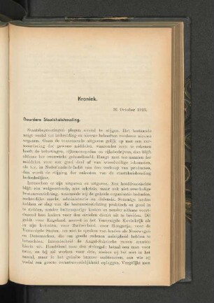 Kroniek.