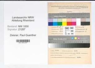 Entnazifizierung Paul Guenther Zeisner, geb. 30.11.1914 (Arzt)
