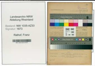 Entnazifizierung Franz Rathof , geb. 19.09.1899 (Bergmann)
