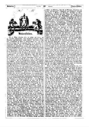 [Rückblick auf die Kulturgeschichte von Deutschland in den Jahren 1847 und 1848] : Universitäten ; Geschichtskalender