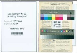 Entnazifizierung Erna Michaelis , geb. 23.01.1903 ()