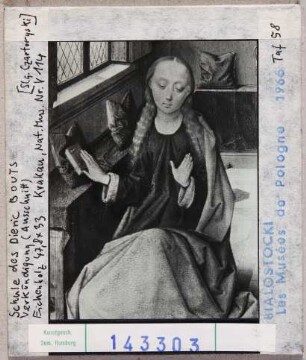 Dirk Bouts (Dieric Bouts), Schule: Verkündigung, Detail. Krakau, Nationalmuseum